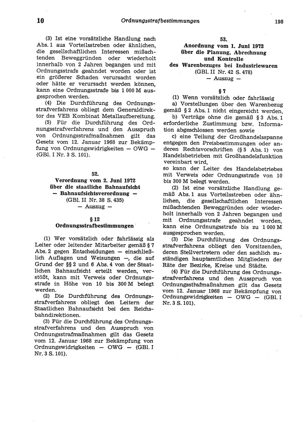 Strafgesetzbuch (StGB) der Deutschen Demokratischen Republik (DDR) und angrenzende Gesetze und Bestimmungen 1975, Seite 198 (StGB DDR Ges. Best. 1975, S. 198)