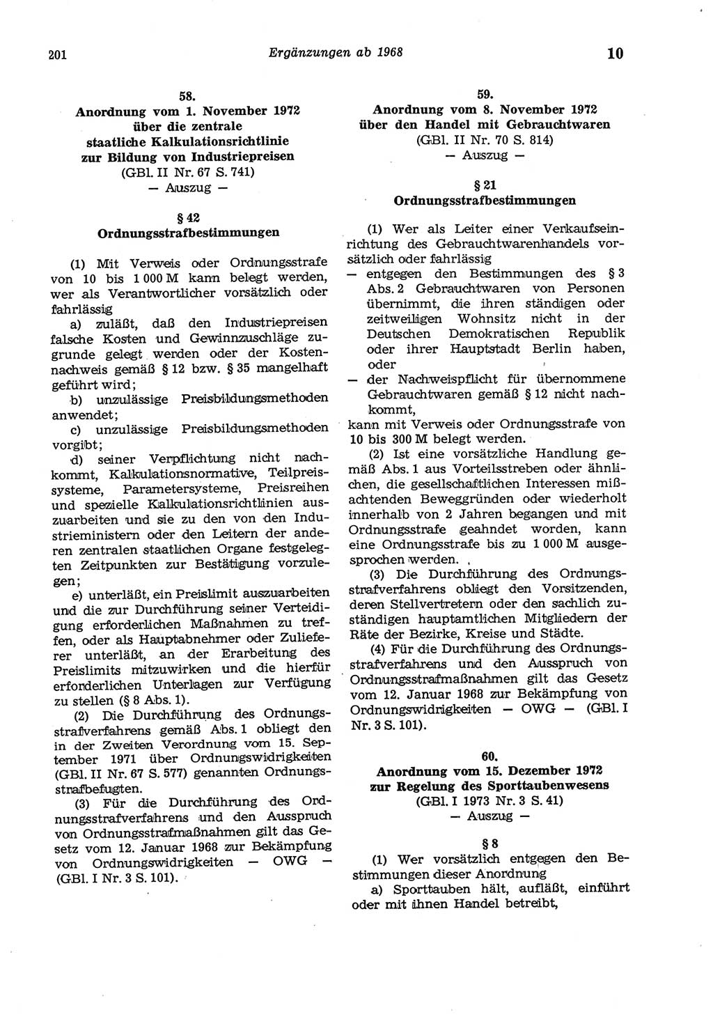 Strafgesetzbuch (StGB) der Deutschen Demokratischen Republik (DDR) und angrenzende Gesetze und Bestimmungen 1975, Seite 201 (StGB DDR Ges. Best. 1975, S. 201)