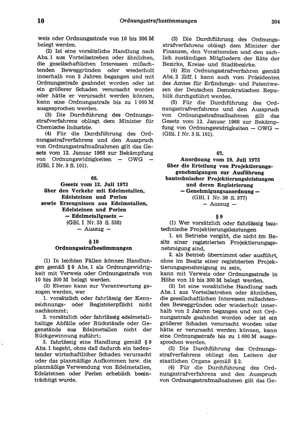 Strafgesetzbuch (StGB) der Deutschen Demokratischen Republik (DDR) und angrenzende Gesetze und Bestimmungen 1975, Seite 204 (StGB DDR Ges. Best. 1975, S. 204)
