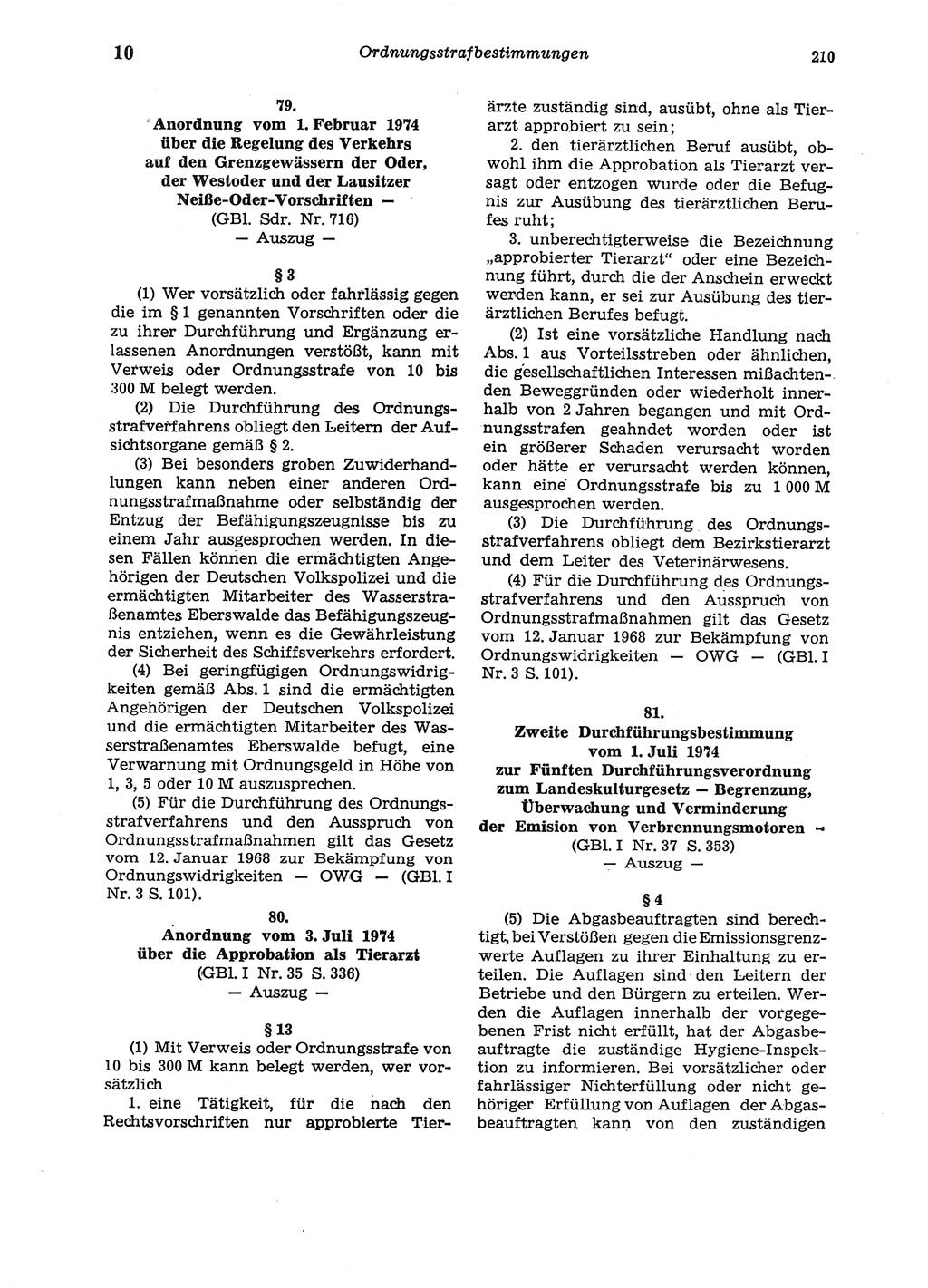 Strafgesetzbuch (StGB) der Deutschen Demokratischen Republik (DDR) und angrenzende Gesetze und Bestimmungen 1975, Seite 210 (StGB DDR Ges. Best. 1975, S. 210)