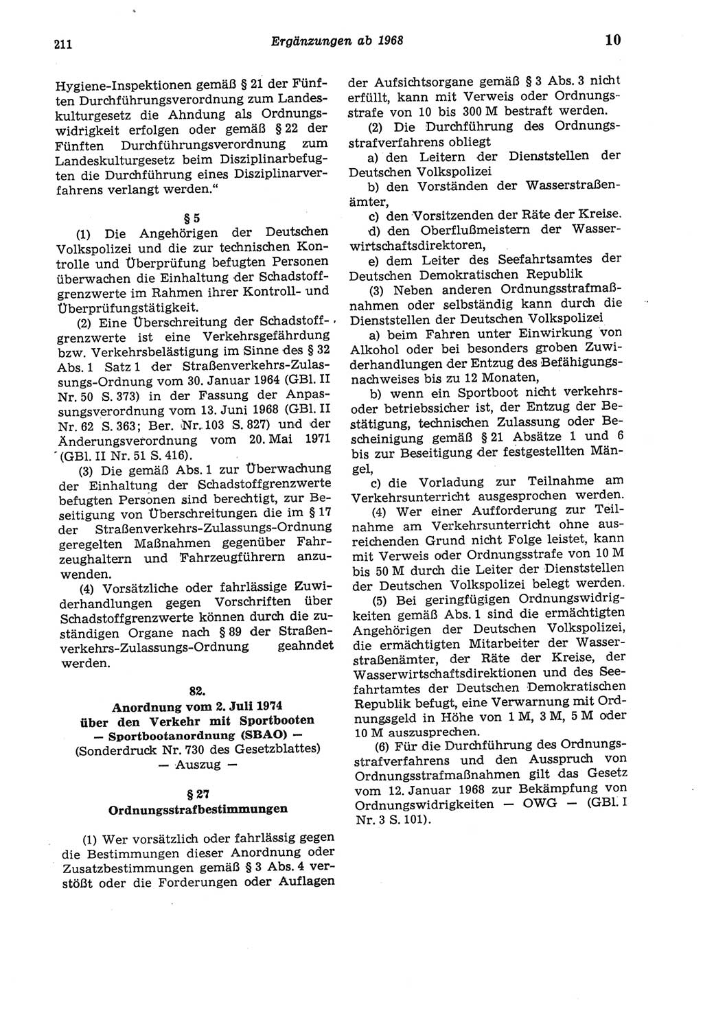 Strafgesetzbuch (StGB) der Deutschen Demokratischen Republik (DDR) und angrenzende Gesetze und Bestimmungen 1975, Seite 211 (StGB DDR Ges. Best. 1975, S. 211)