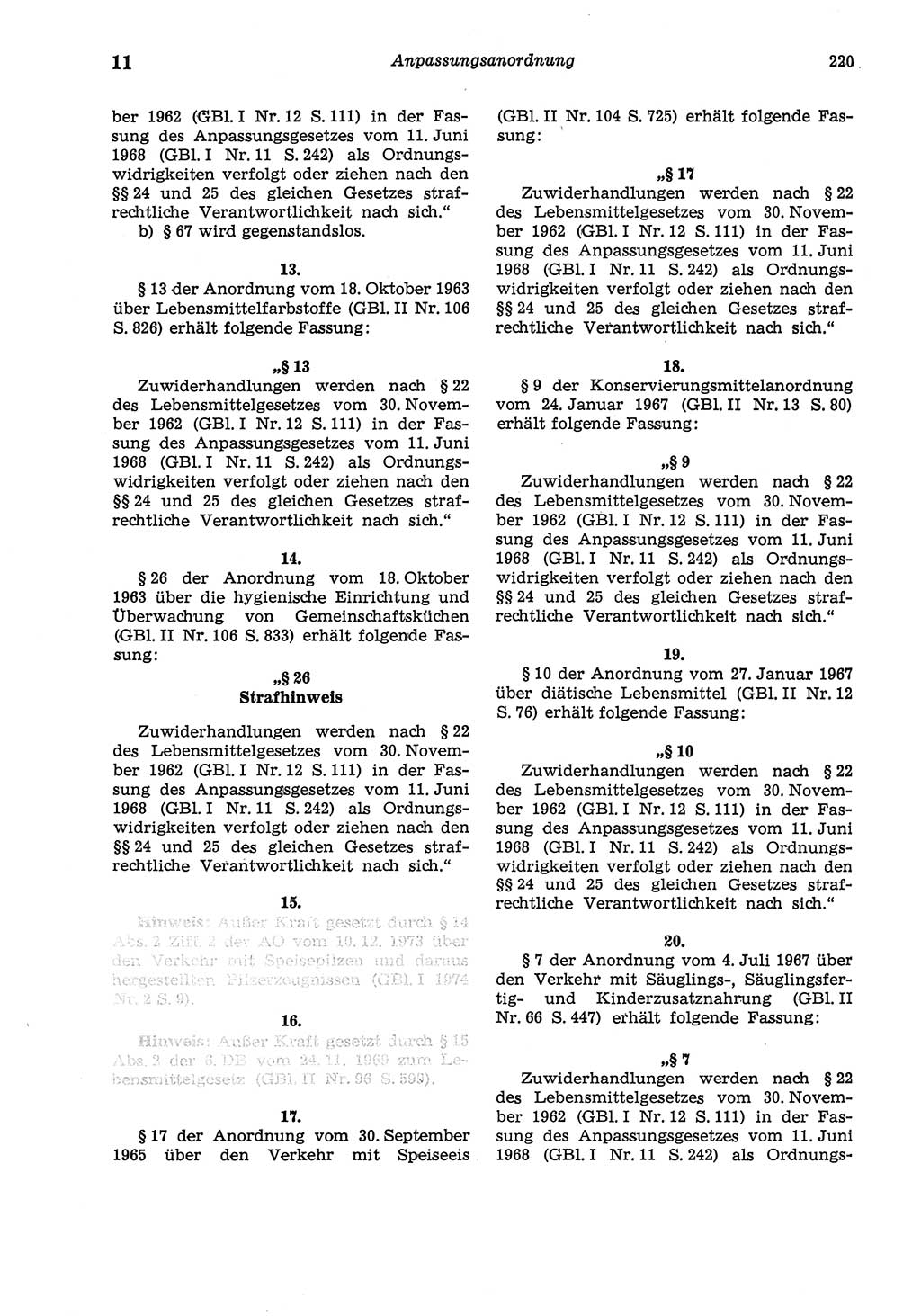 Strafgesetzbuch (StGB) der Deutschen Demokratischen Republik (DDR) und angrenzende Gesetze und Bestimmungen 1975, Seite 220 (StGB DDR Ges. Best. 1975, S. 220)