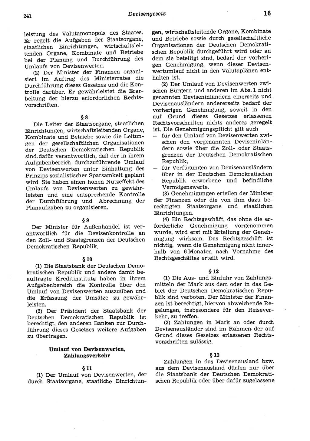 Strafgesetzbuch (StGB) der Deutschen Demokratischen Republik (DDR) und angrenzende Gesetze und Bestimmungen 1975, Seite 241 (StGB DDR Ges. Best. 1975, S. 241)