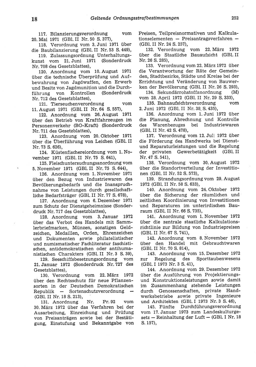 Strafgesetzbuch (StGB) der Deutschen Demokratischen Republik (DDR) und angrenzende Gesetze und Bestimmungen 1975, Seite 252 (StGB DDR Ges. Best. 1975, S. 252)