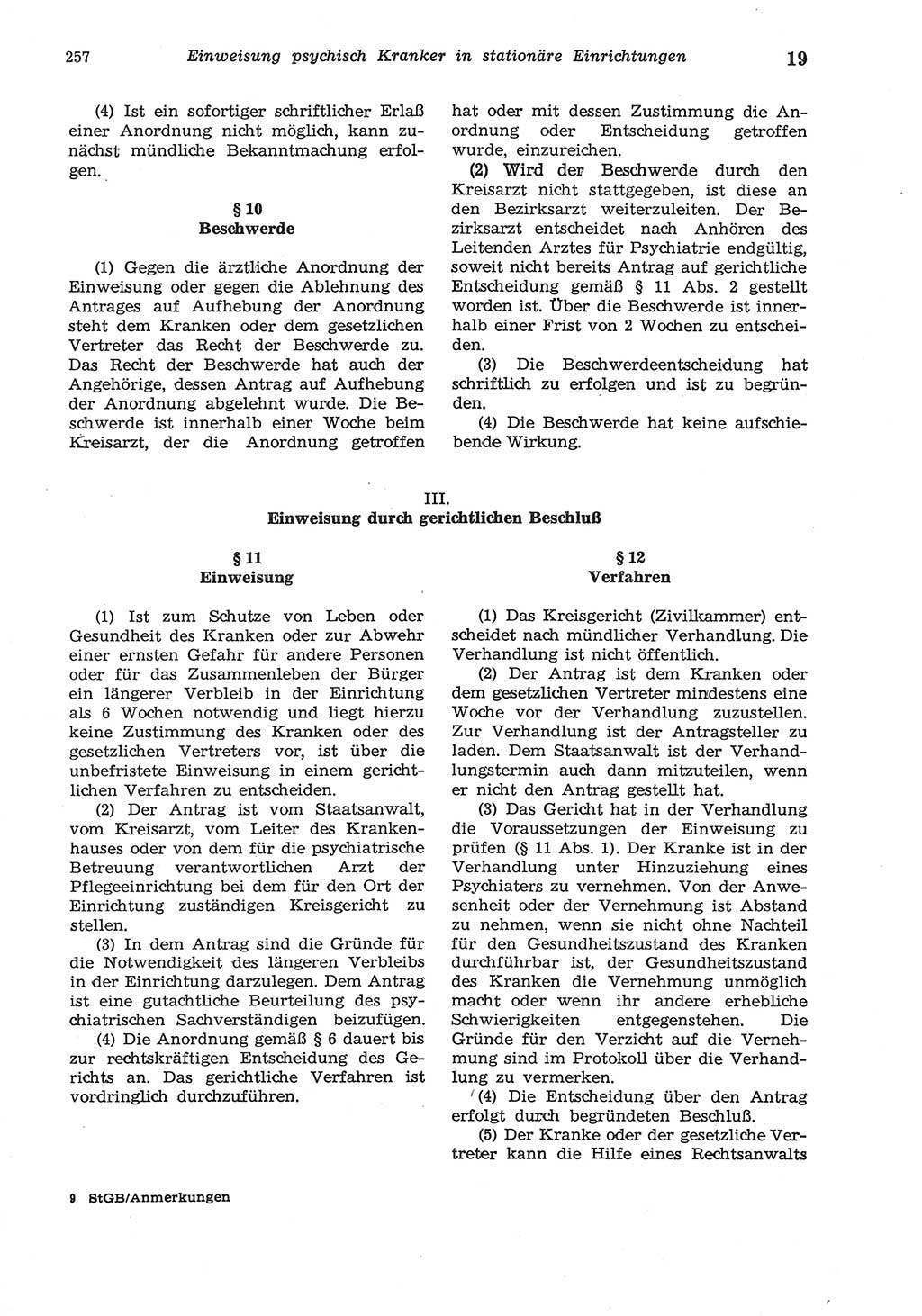 Strafgesetzbuch (StGB) der Deutschen Demokratischen Republik (DDR) und angrenzende Gesetze und Bestimmungen 1975, Seite 257 (StGB DDR Ges. Best. 1975, S. 257)