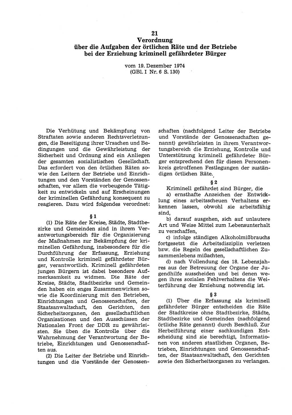 Strafgesetzbuch (StGB) der Deutschen Demokratischen Republik (DDR) und angrenzende Gesetze und Bestimmungen 1975, Seite 262 (StGB DDR Ges. Best. 1975, S. 262)