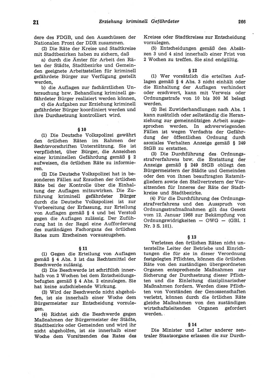 Strafgesetzbuch (StGB) der Deutschen Demokratischen Republik (DDR) und angrenzende Gesetze und Bestimmungen 1975, Seite 266 (StGB DDR Ges. Best. 1975, S. 266)