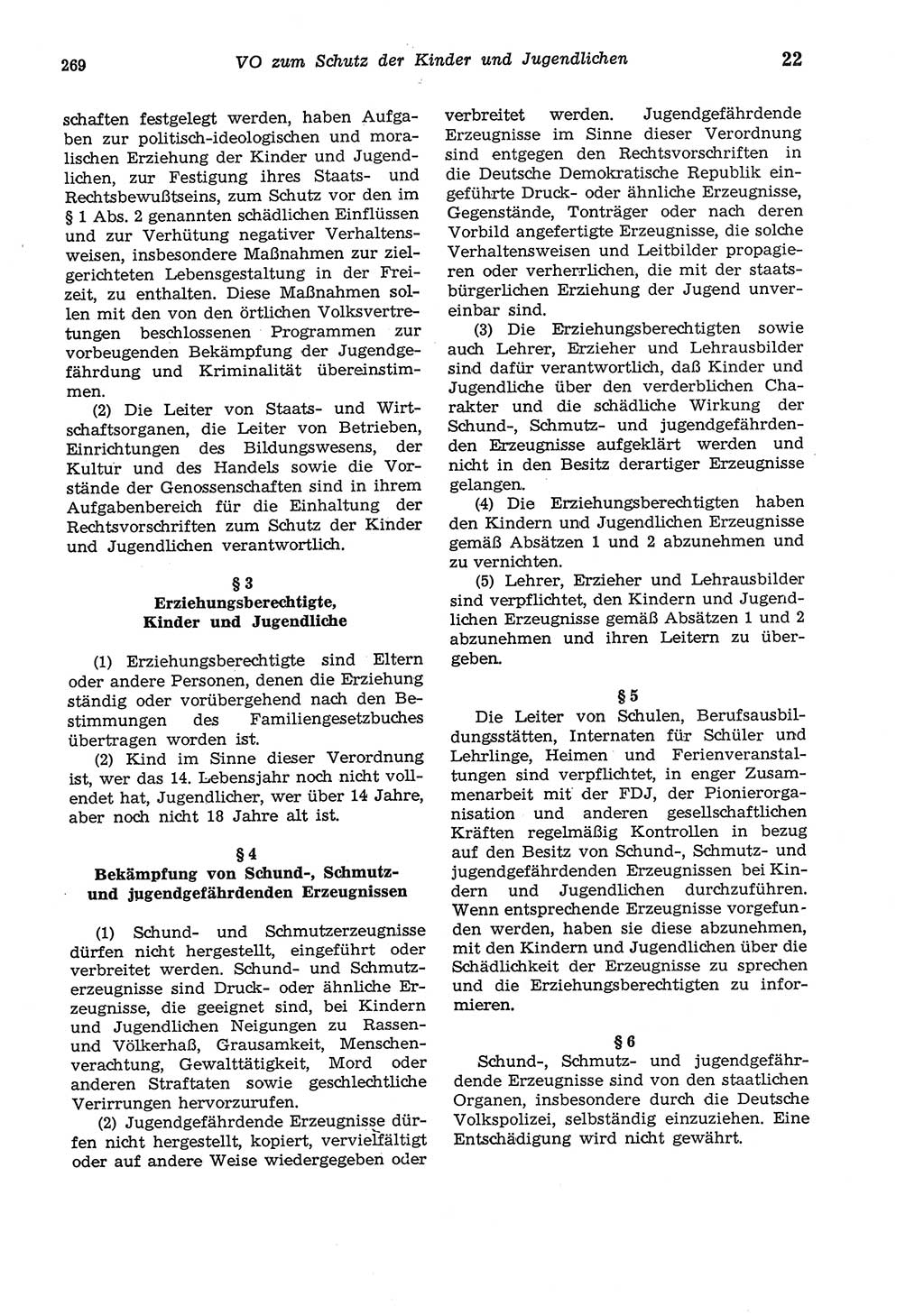 Strafgesetzbuch (StGB) der Deutschen Demokratischen Republik (DDR) und angrenzende Gesetze und Bestimmungen 1975, Seite 269 (StGB DDR Ges. Best. 1975, S. 269)