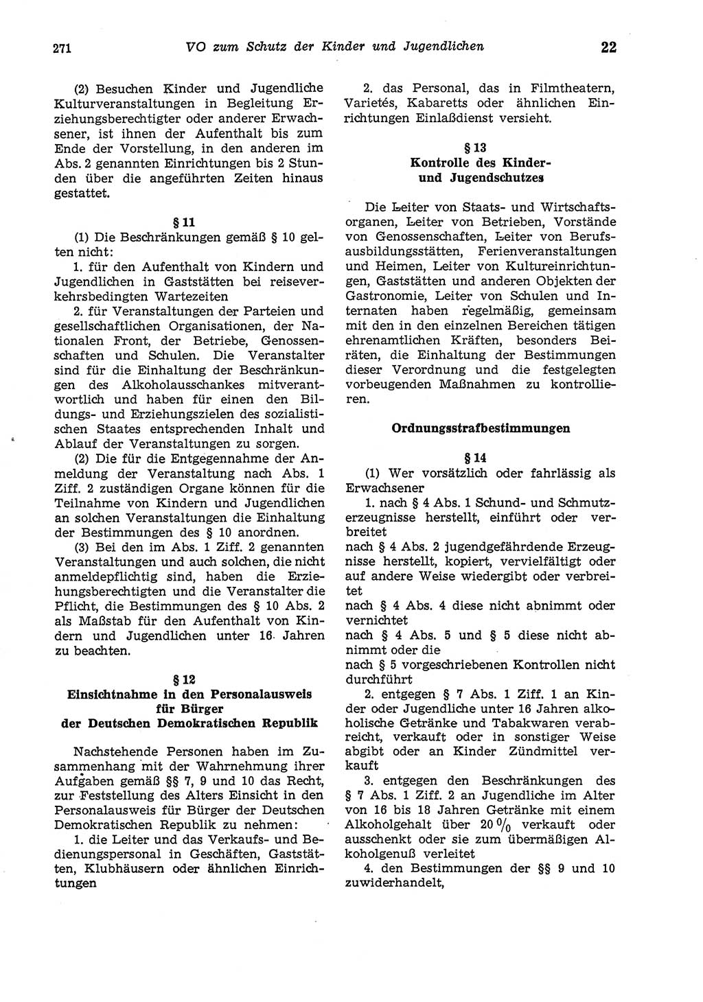 Strafgesetzbuch (StGB) der Deutschen Demokratischen Republik (DDR) und angrenzende Gesetze und Bestimmungen 1975, Seite 271 (StGB DDR Ges. Best. 1975, S. 271)