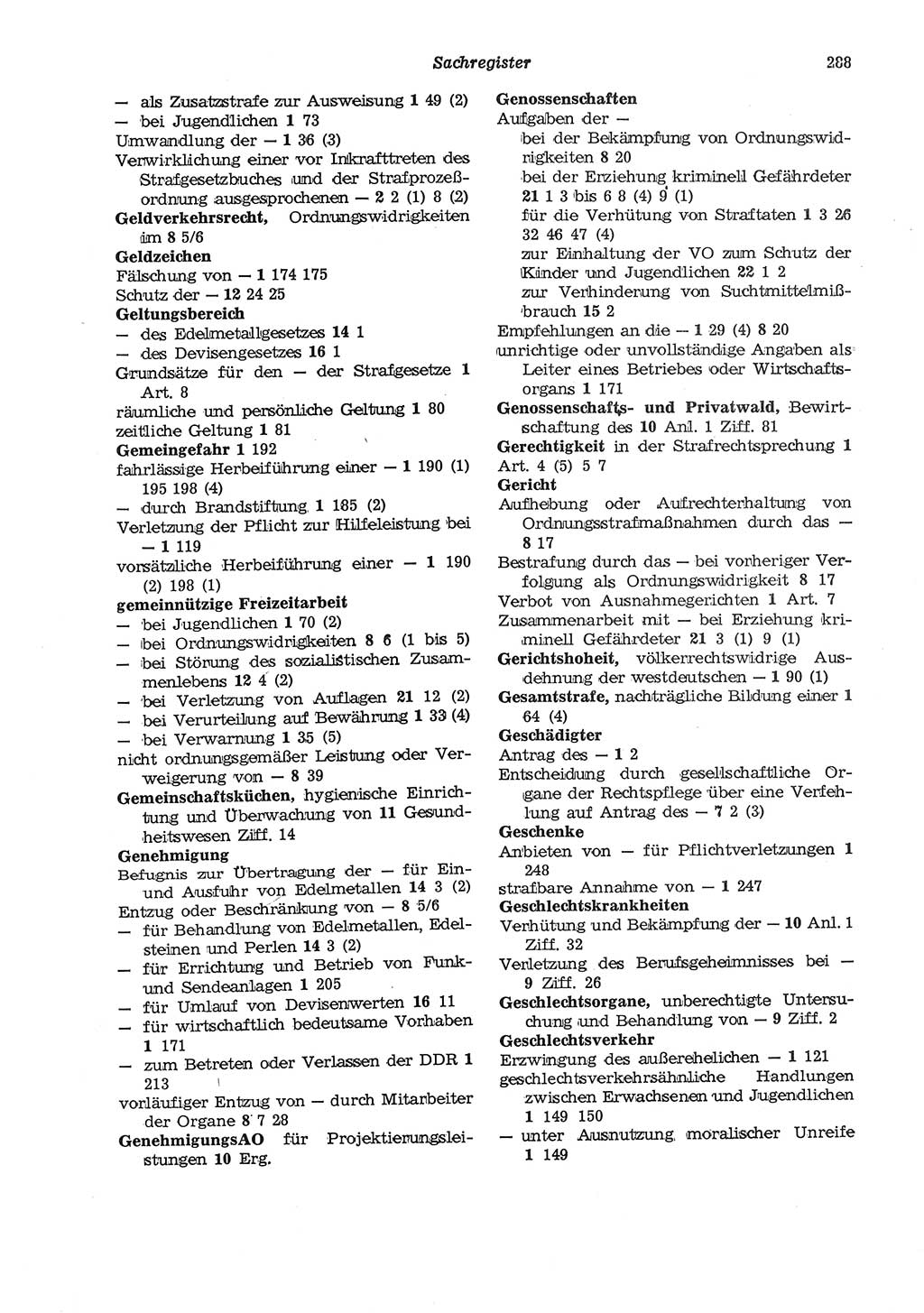 Strafgesetzbuch (StGB) der Deutschen Demokratischen Republik (DDR) und angrenzende Gesetze und Bestimmungen 1975, Seite 288 (StGB DDR Ges. Best. 1975, S. 288)