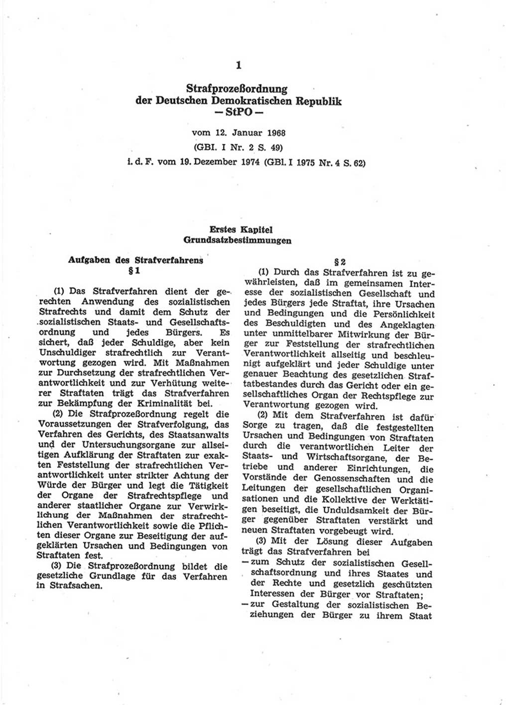 Strafprozeßordnung (StPO) der Deutschen Demokratischen Republik (DDR) 1975, Seite 9 (StPO DDR 1974, S. 9)