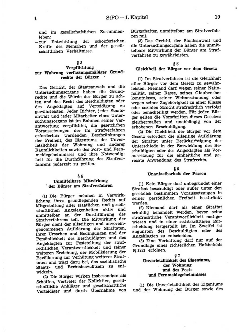 Strafprozeßordnung (StPO) der Deutschen Demokratischen Republik (DDR) 1975, Seite 10 (StPO DDR 1974, S. 10)