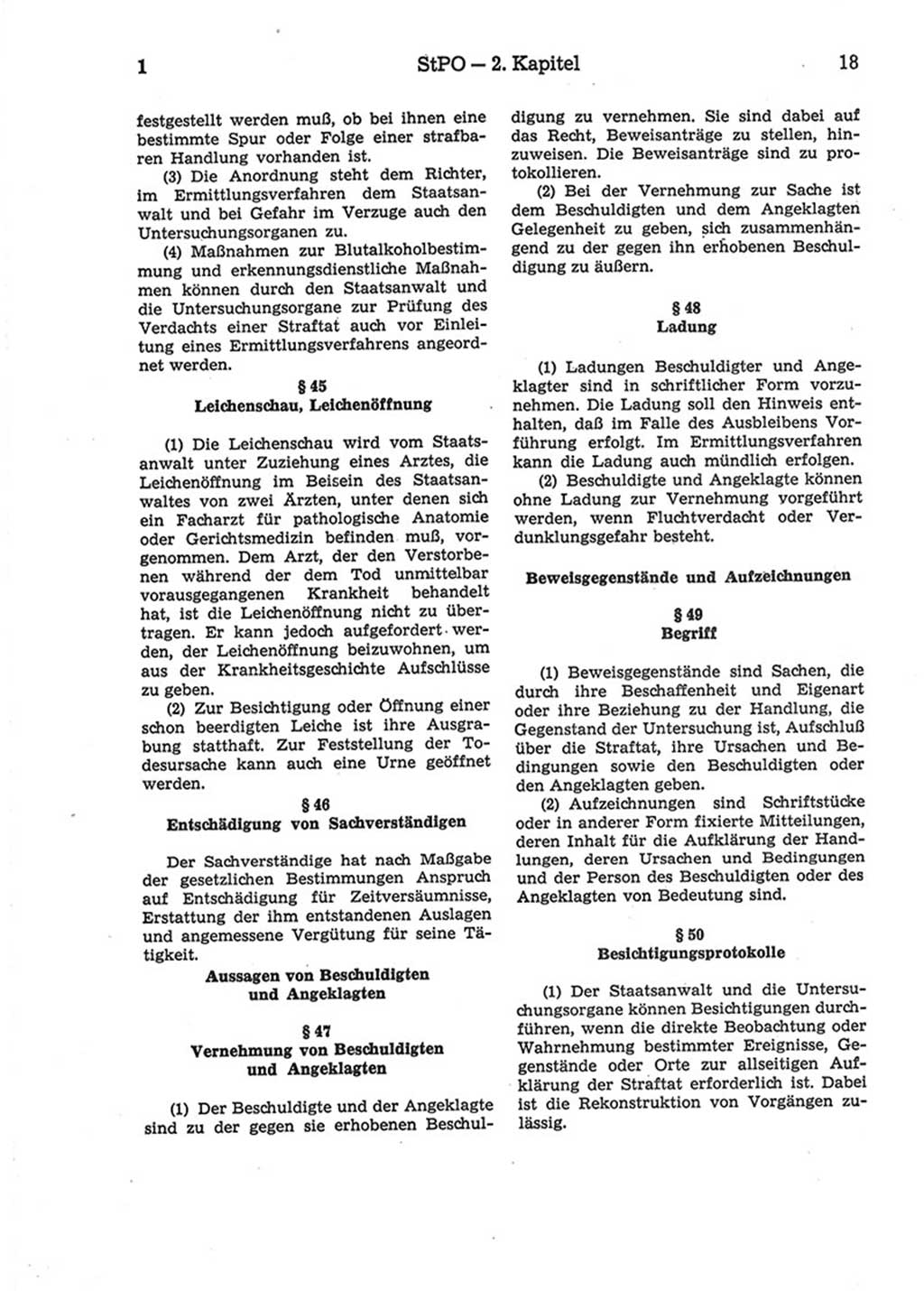 Strafprozeßordnung (StPO) der Deutschen Demokratischen Republik (DDR) 1975, Seite 18 (StPO DDR 1974, S. 18)