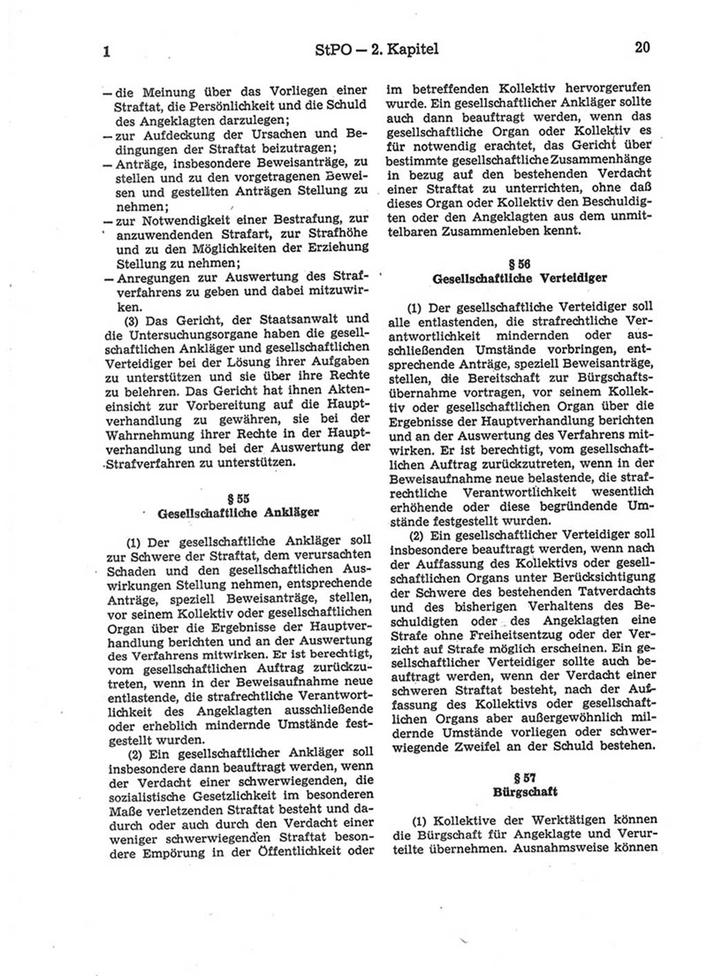 Strafprozeßordnung (StPO) der Deutschen Demokratischen Republik (DDR) 1975, Seite 20 (StPO DDR 1974, S. 20)