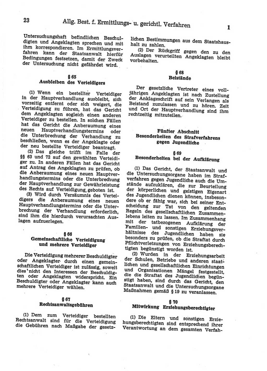 Strafprozeßordnung (StPO) der Deutschen Demokratischen Republik (DDR) 1975, Seite 23 (StPO DDR 1974, S. 23)