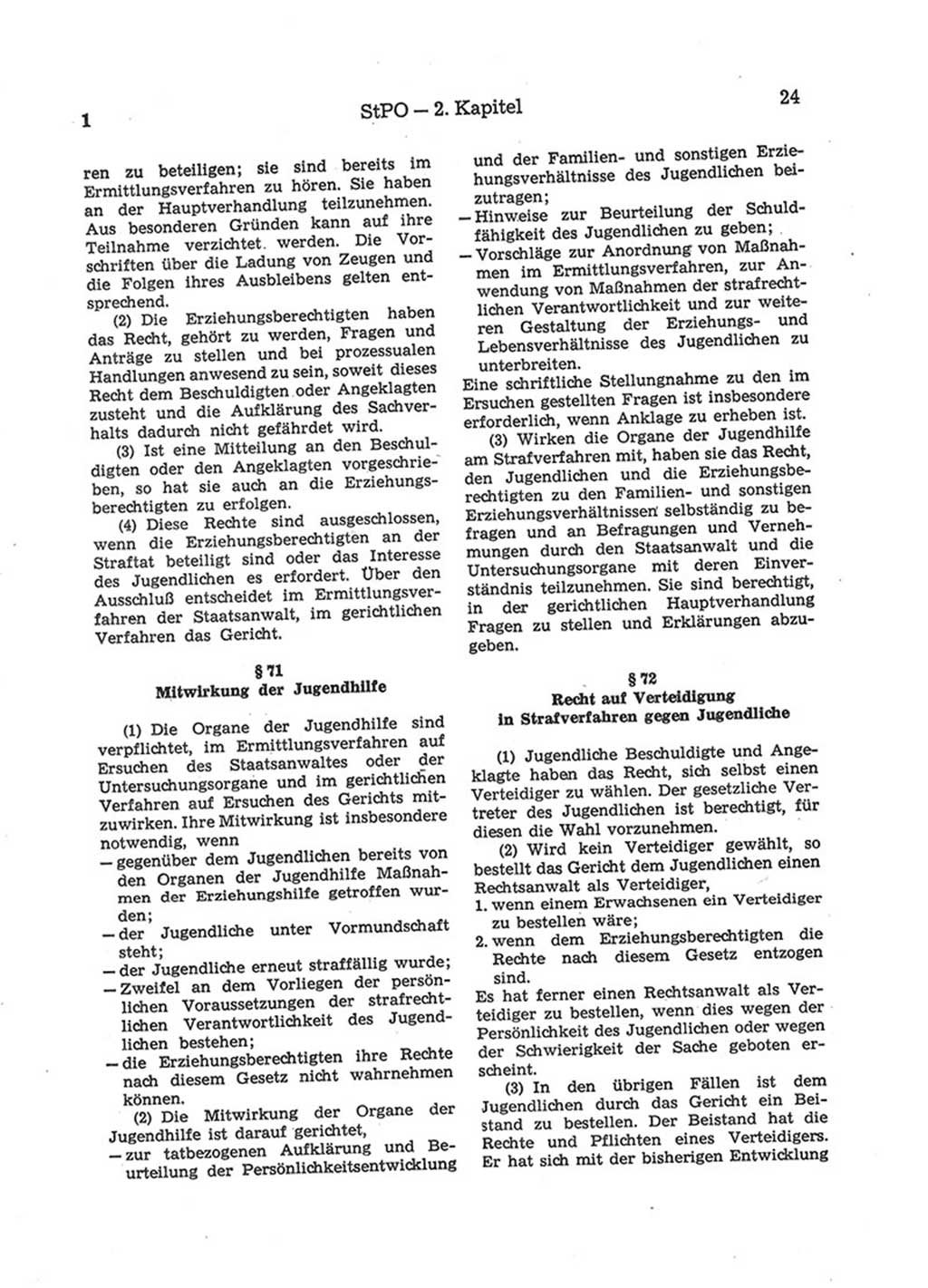Strafprozeßordnung (StPO) der Deutschen Demokratischen Republik (DDR) 1975, Seite 24 (StPO DDR 1974, S. 24)