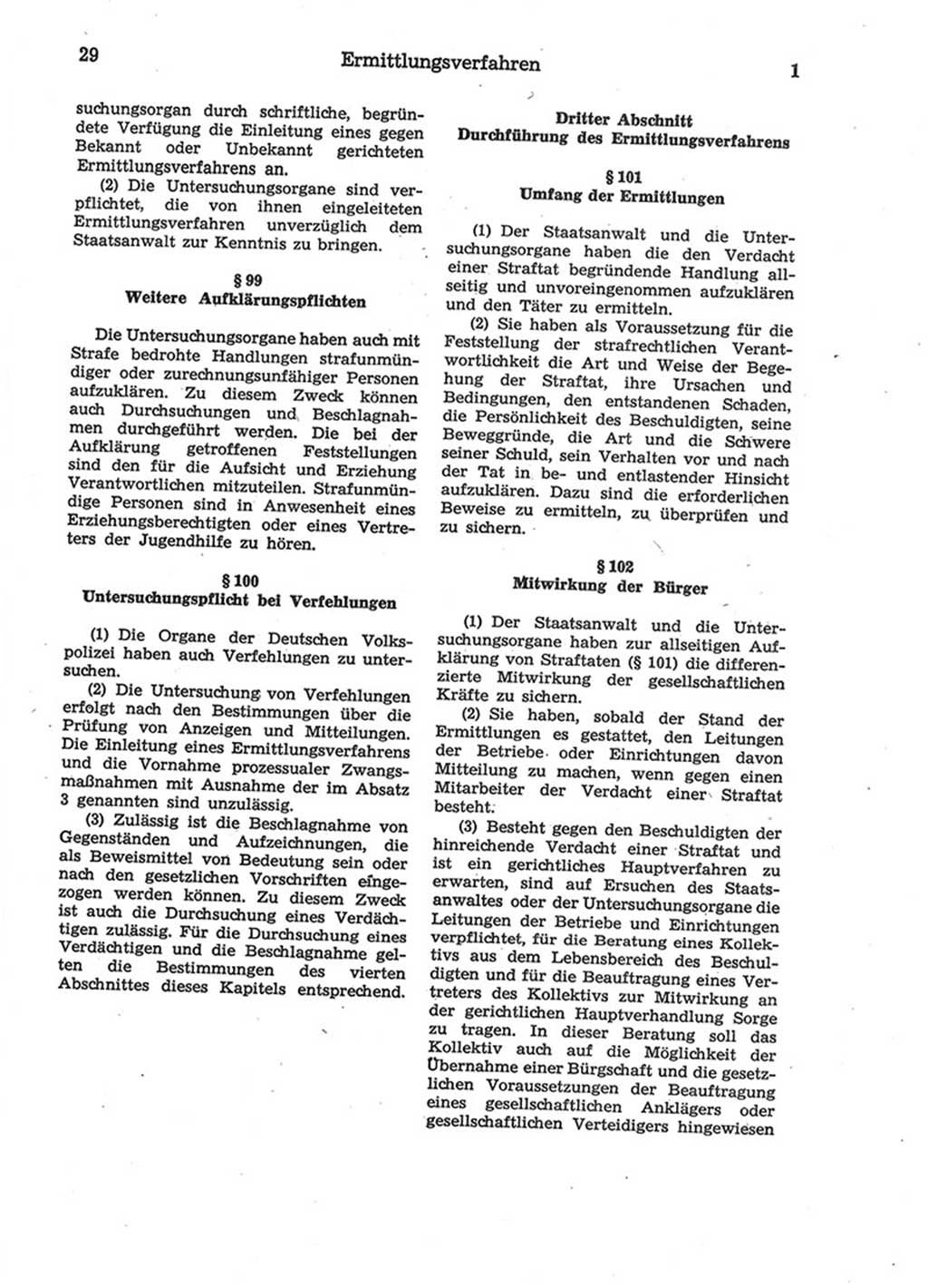 Strafprozeßordnung (StPO) der Deutschen Demokratischen Republik (DDR) 1975, Seite 29 (StPO DDR 1974, S. 29)