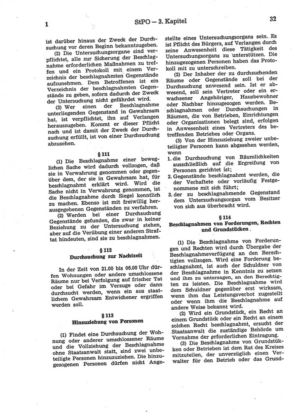 Strafprozeßordnung (StPO) der Deutschen Demokratischen Republik (DDR) 1975, Seite 32 (StPO DDR 1974, S. 32)