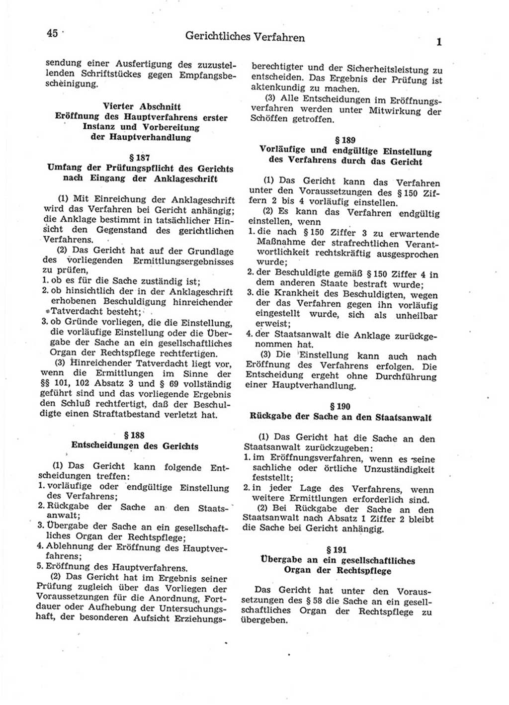 Strafprozeßordnung (StPO) der Deutschen Demokratischen Republik (DDR) 1975, Seite 45 (StPO DDR 1974, S. 45)