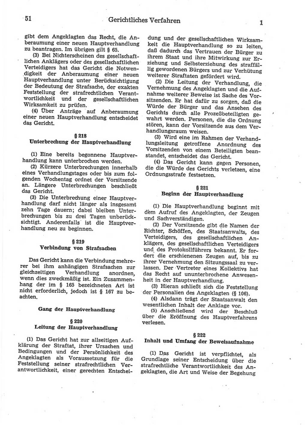 Strafprozeßordnung (StPO) der Deutschen Demokratischen Republik (DDR) 1975, Seite 51 (StPO DDR 1974, S. 51)