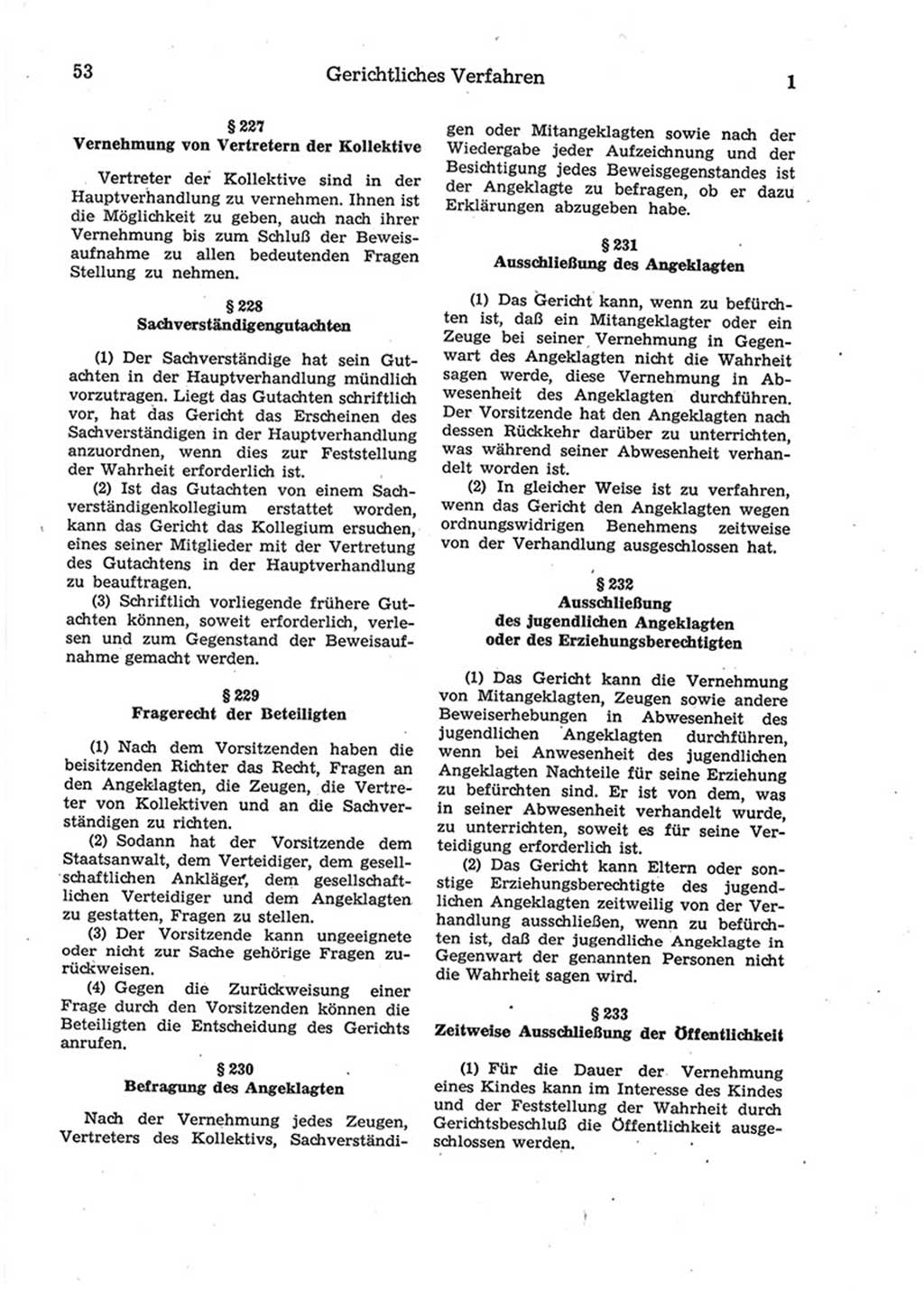 Strafprozeßordnung (StPO) der Deutschen Demokratischen Republik (DDR) 1975, Seite 53 (StPO DDR 1974, S. 53)