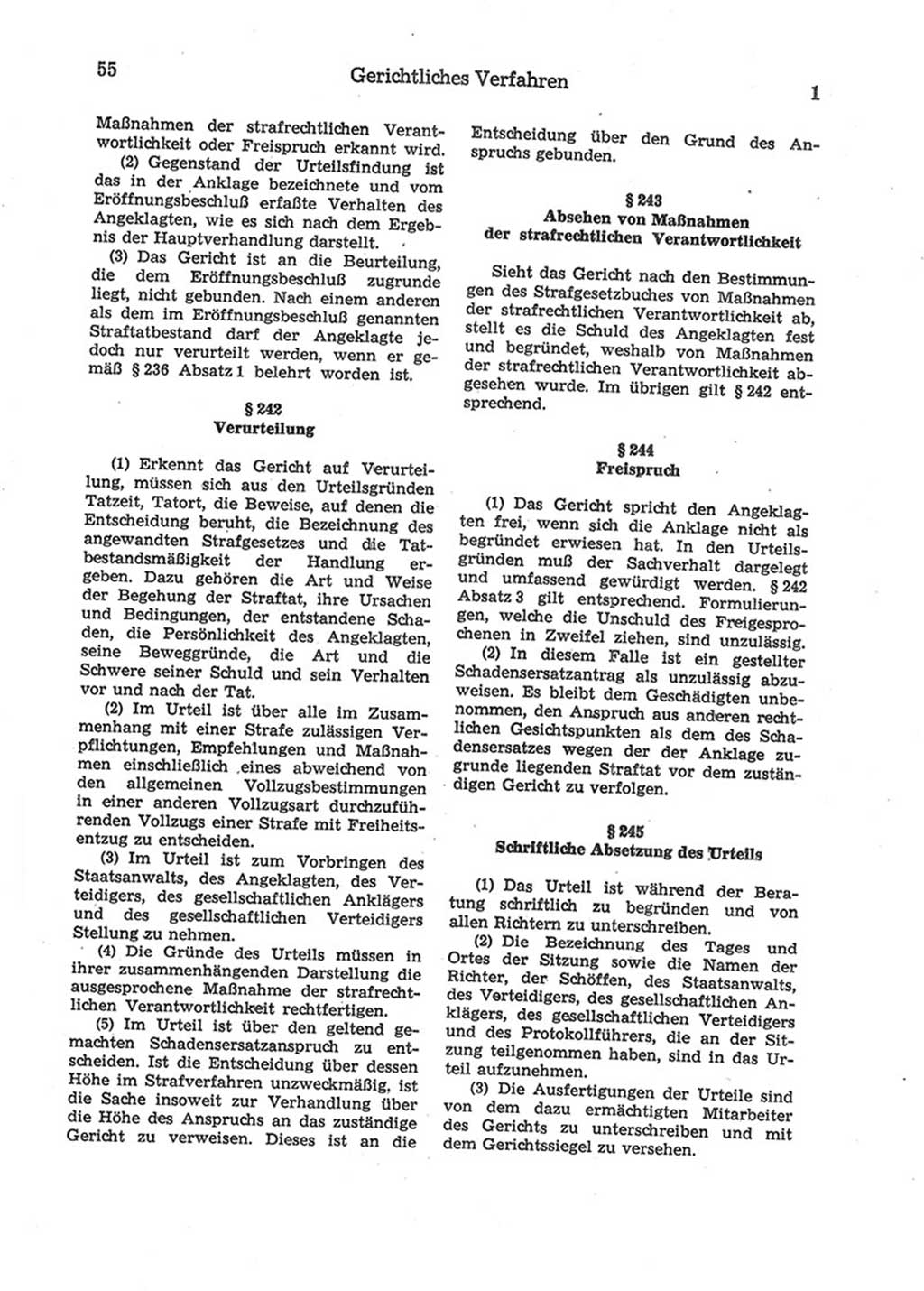 Strafprozeßordnung (StPO) der Deutschen Demokratischen Republik (DDR) 1975, Seite 55 (StPO DDR 1974, S. 55)
