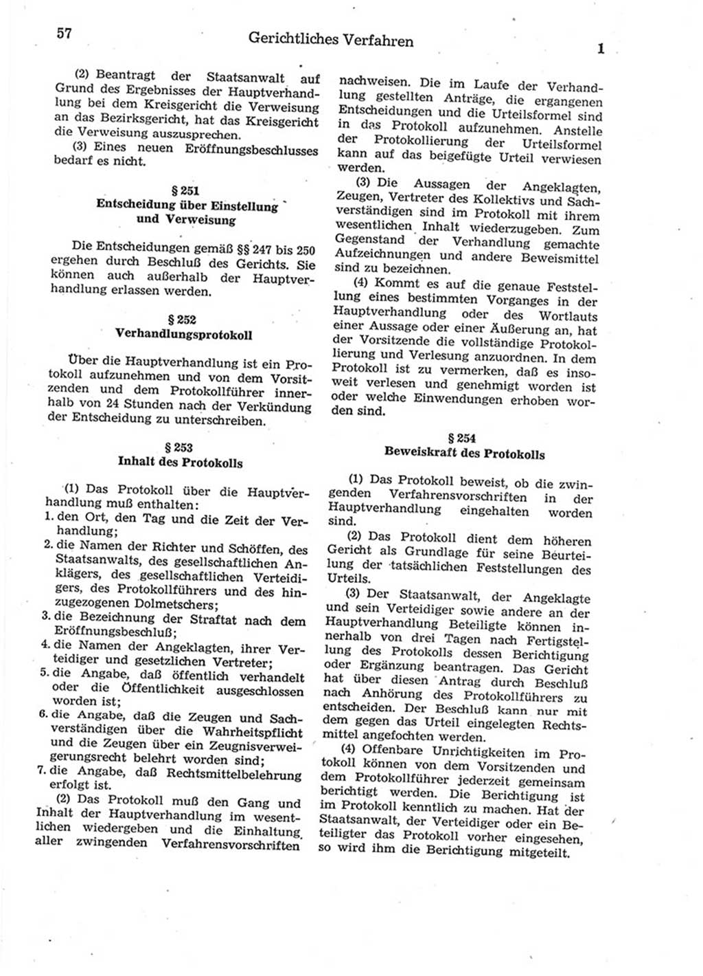 Strafprozeßordnung (StPO) der Deutschen Demokratischen Republik (DDR) 1975, Seite 57 (StPO DDR 1974, S. 57)