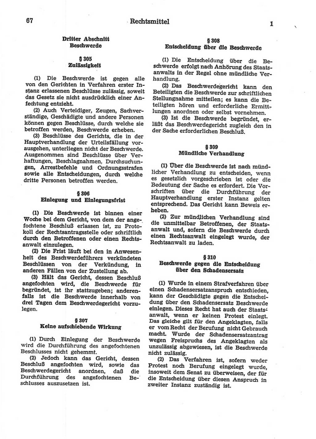 Strafprozeßordnung (StPO) der Deutschen Demokratischen Republik (DDR) 1975, Seite 67 (StPO DDR 1974, S. 67)