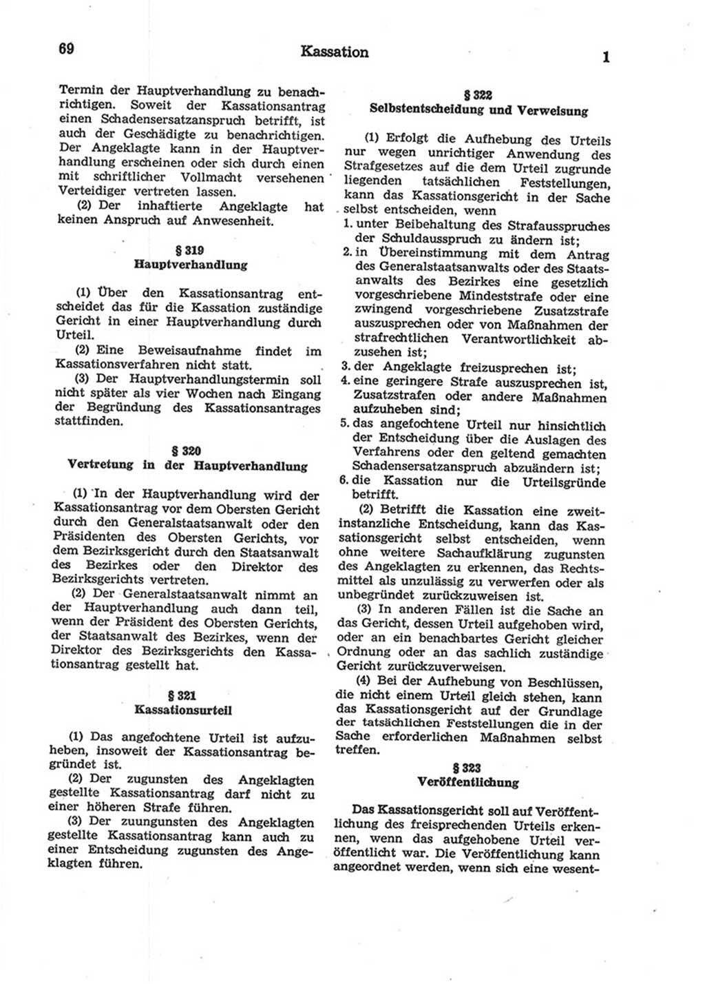 Strafprozeßordnung (StPO) der Deutschen Demokratischen Republik (DDR) 1975, Seite 69 (StPO DDR 1974, S. 69)