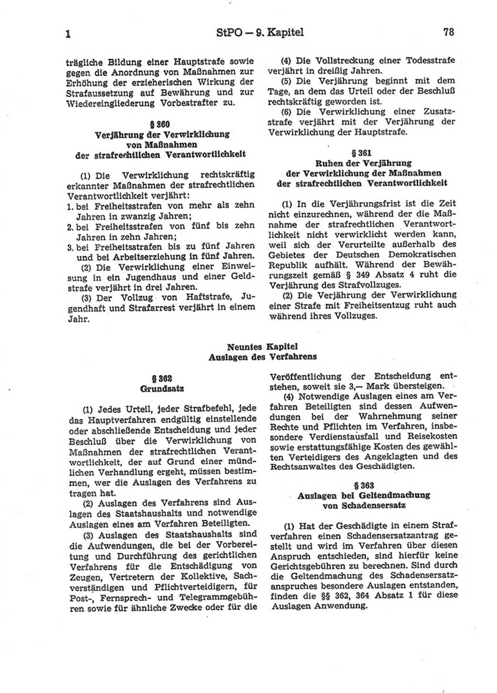 Strafprozeßordnung (StPO) der Deutschen Demokratischen Republik (DDR) 1975, Seite 78 (StPO DDR 1974, S. 78)