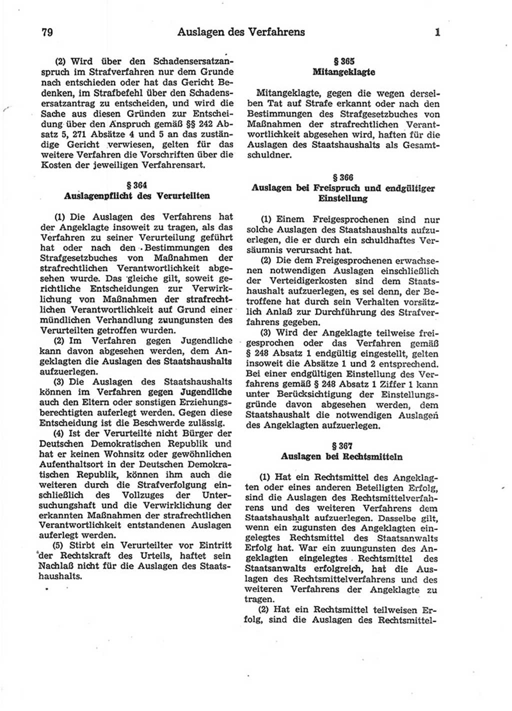 Strafprozeßordnung (StPO) der Deutschen Demokratischen Republik (DDR) 1975, Seite 79 (StPO DDR 1974, S. 79)