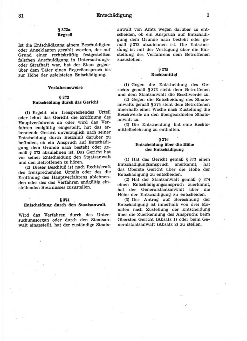 Strafprozeßordnung (StPO) der Deutschen Demokratischen Republik (DDR) 1975, Seite 81 (StPO DDR 1974, S. 81)