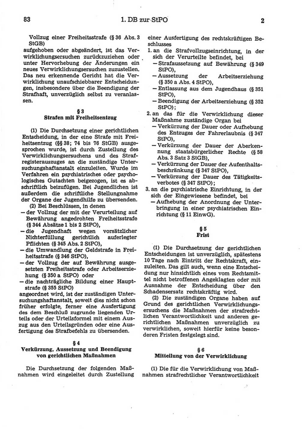 Strafprozeßordnung (StPO) der Deutschen Demokratischen Republik (DDR) 1975, Seite 83 (StPO DDR 1974, S. 83)