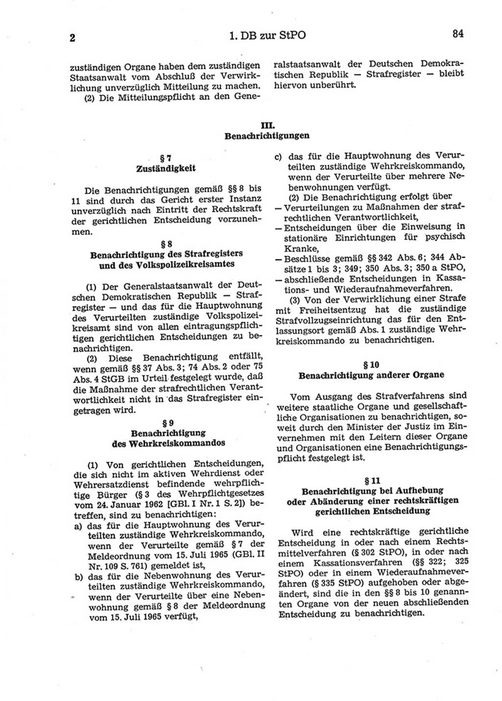 Strafprozeßordnung (StPO) der Deutschen Demokratischen Republik (DDR) 1975, Seite 84 (StPO DDR 1974, S. 84)