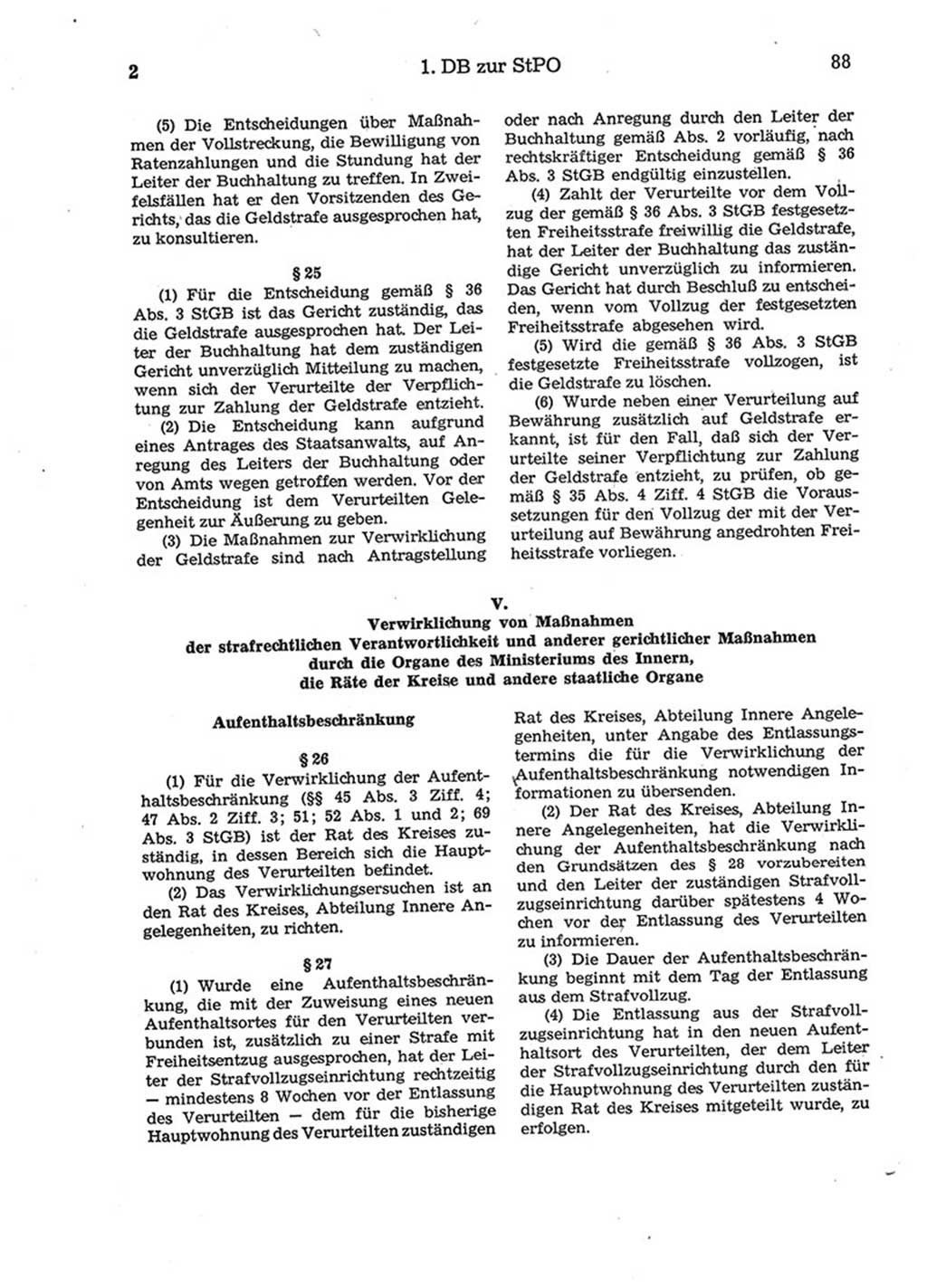 Strafprozeßordnung (StPO) der Deutschen Demokratischen Republik (DDR) 1975, Seite 88 (StPO DDR 1974, S. 88)