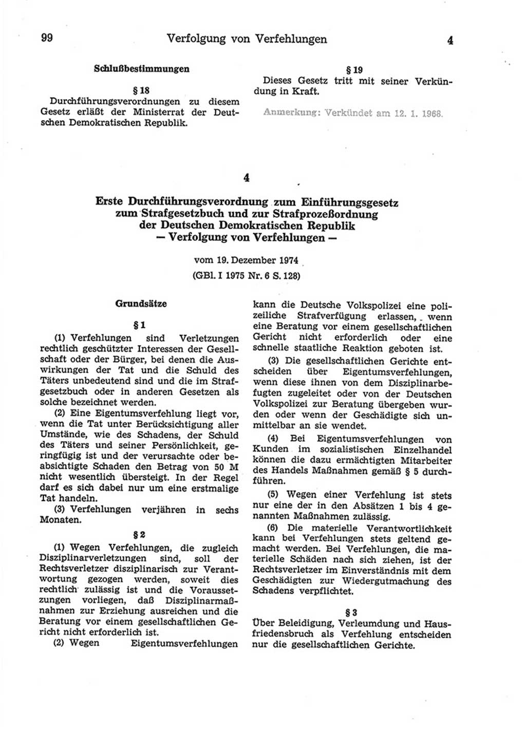 Strafprozeßordnung (StPO) der Deutschen Demokratischen Republik (DDR) 1975, Seite 99 (StPO DDR 1974, S. 99)