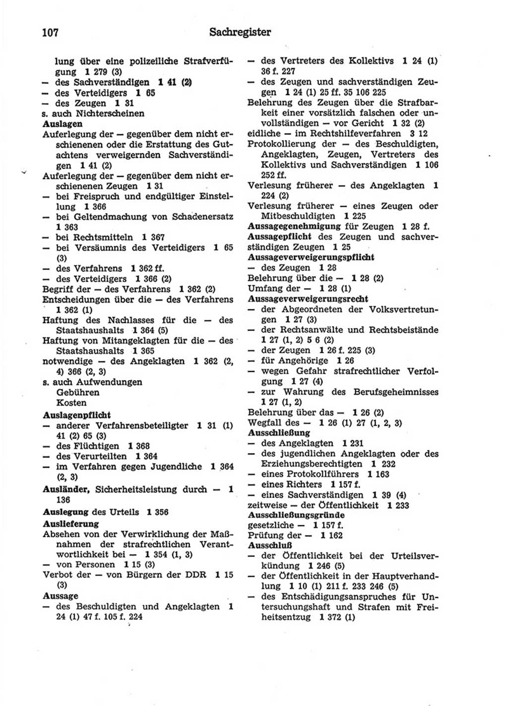 Strafprozeßordnung (StPO) der Deutschen Demokratischen Republik (DDR) 1975, Seite 107 (StPO DDR 1974, S. 107)