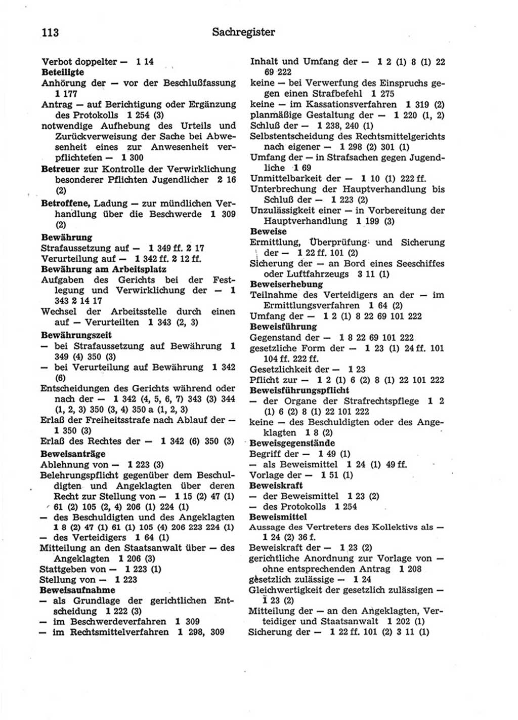 Strafprozeßordnung (StPO) der Deutschen Demokratischen Republik (DDR) 1975, Seite 113 (StPO DDR 1974, S. 113)
