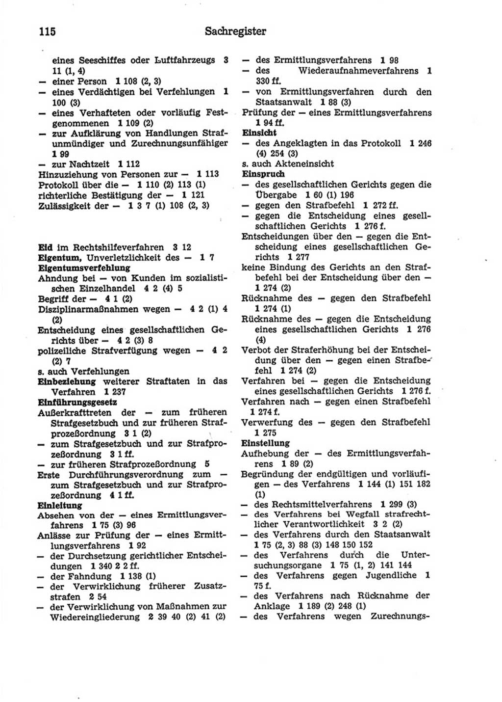 Strafprozeßordnung (StPO) der Deutschen Demokratischen Republik (DDR) 1975, Seite 115 (StPO DDR 1974, S. 115)