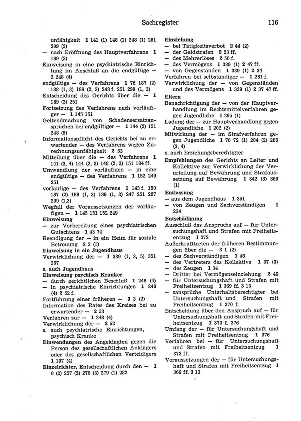 Strafprozeßordnung (StPO) der Deutschen Demokratischen Republik (DDR) 1975, Seite 116 (StPO DDR 1974, S. 116)