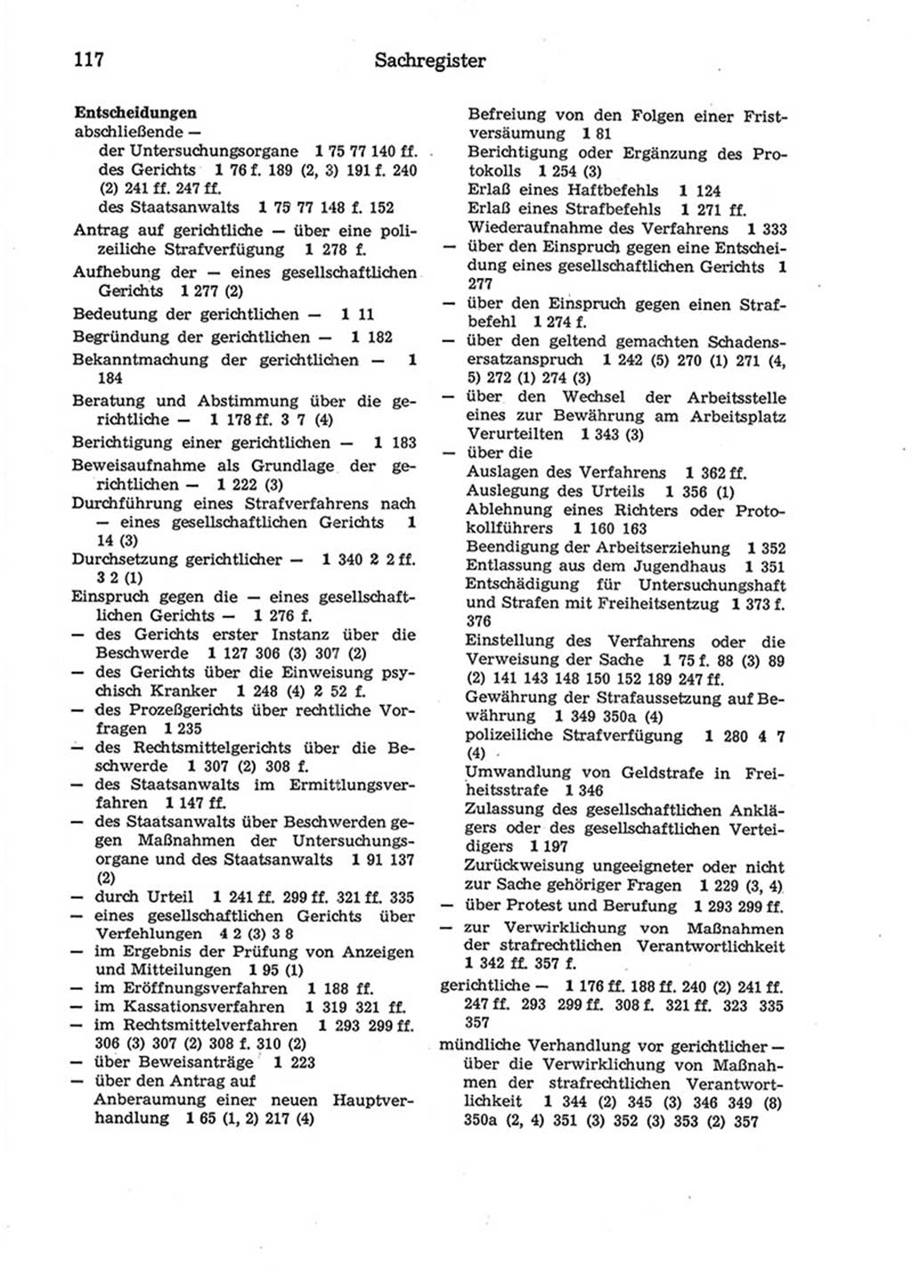 Strafprozeßordnung (StPO) der Deutschen Demokratischen Republik (DDR) 1975, Seite 117 (StPO DDR 1974, S. 117)