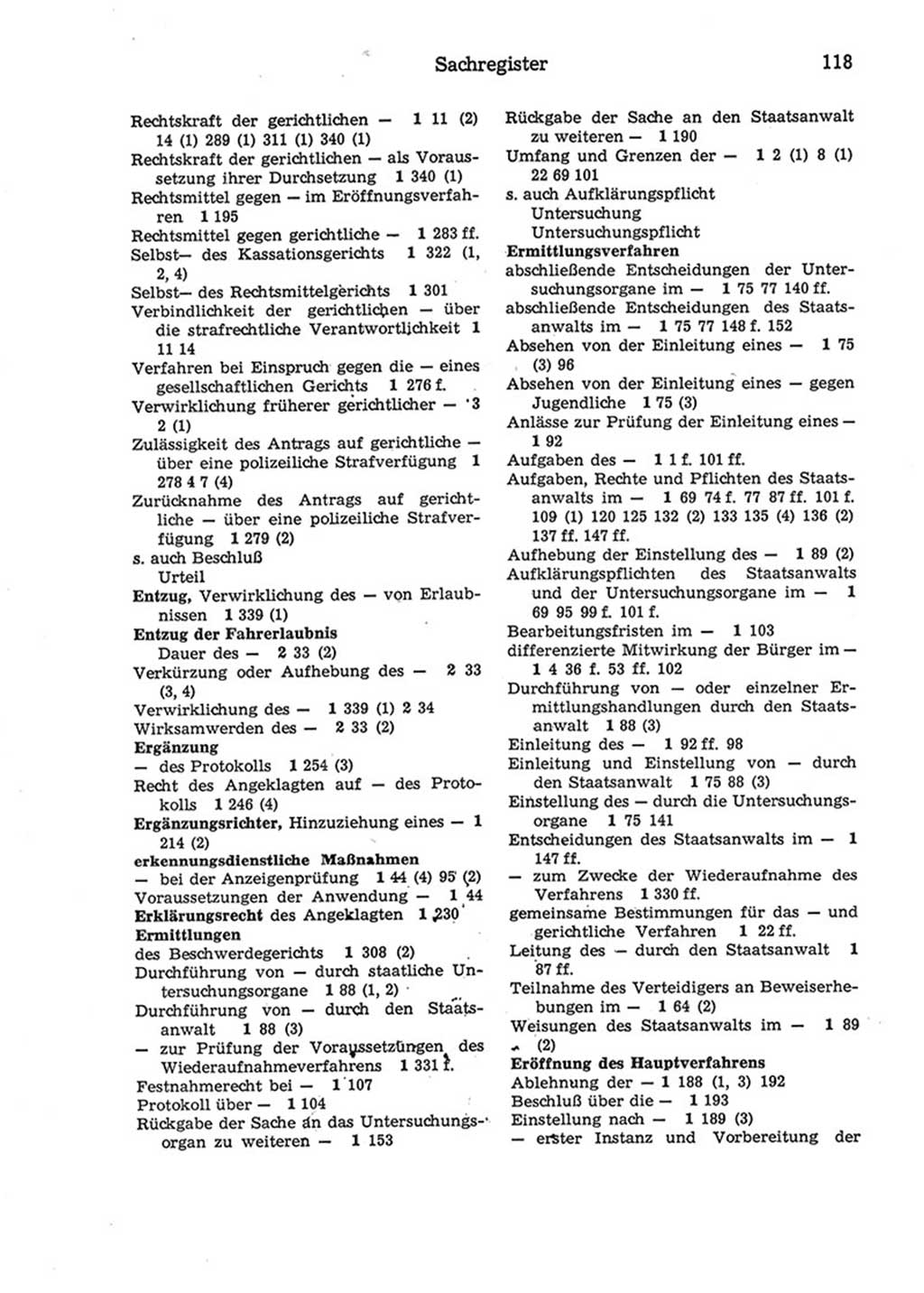 Strafprozeßordnung (StPO) der Deutschen Demokratischen Republik (DDR) 1975, Seite 118 (StPO DDR 1974, S. 118)