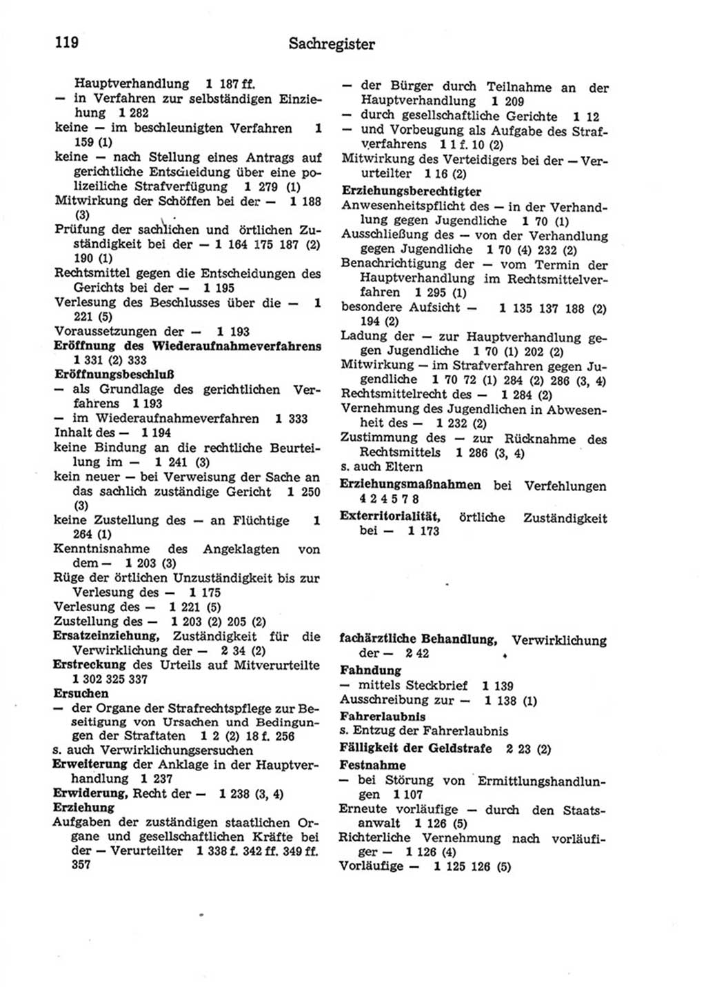 Strafprozeßordnung (StPO) der Deutschen Demokratischen Republik (DDR) 1975, Seite 119 (StPO DDR 1974, S. 119)