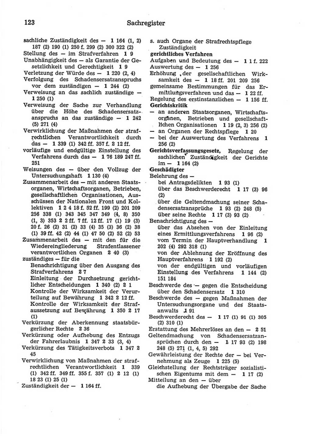 Strafprozeßordnung (StPO) der Deutschen Demokratischen Republik (DDR) 1975, Seite 123 (StPO DDR 1974, S. 123)