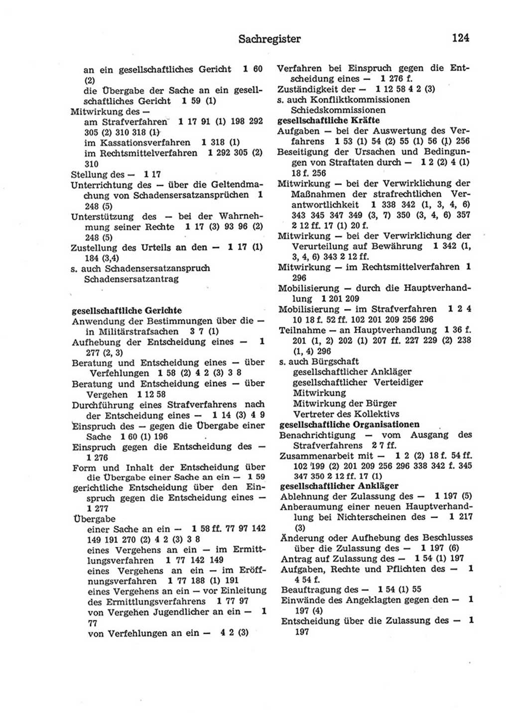 Strafprozeßordnung (StPO) der Deutschen Demokratischen Republik (DDR) 1975, Seite 124 (StPO DDR 1974, S. 124)