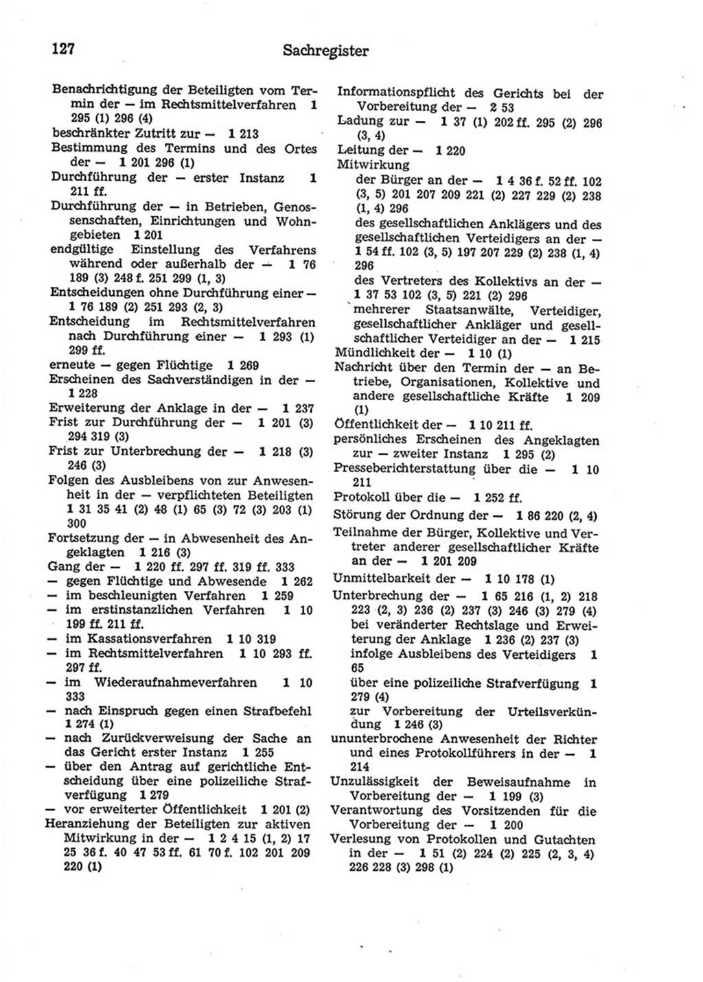 Strafprozeßordnung (StPO) der Deutschen Demokratischen Republik (DDR) 1975, Seite 127 (StPO DDR 1974, S. 127)