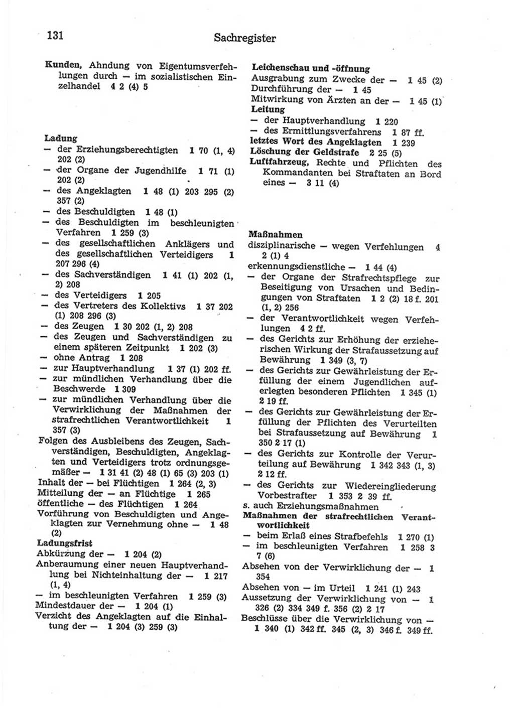 Strafprozeßordnung (StPO) der Deutschen Demokratischen Republik (DDR) 1975, Seite 131 (StPO DDR 1974, S. 131)