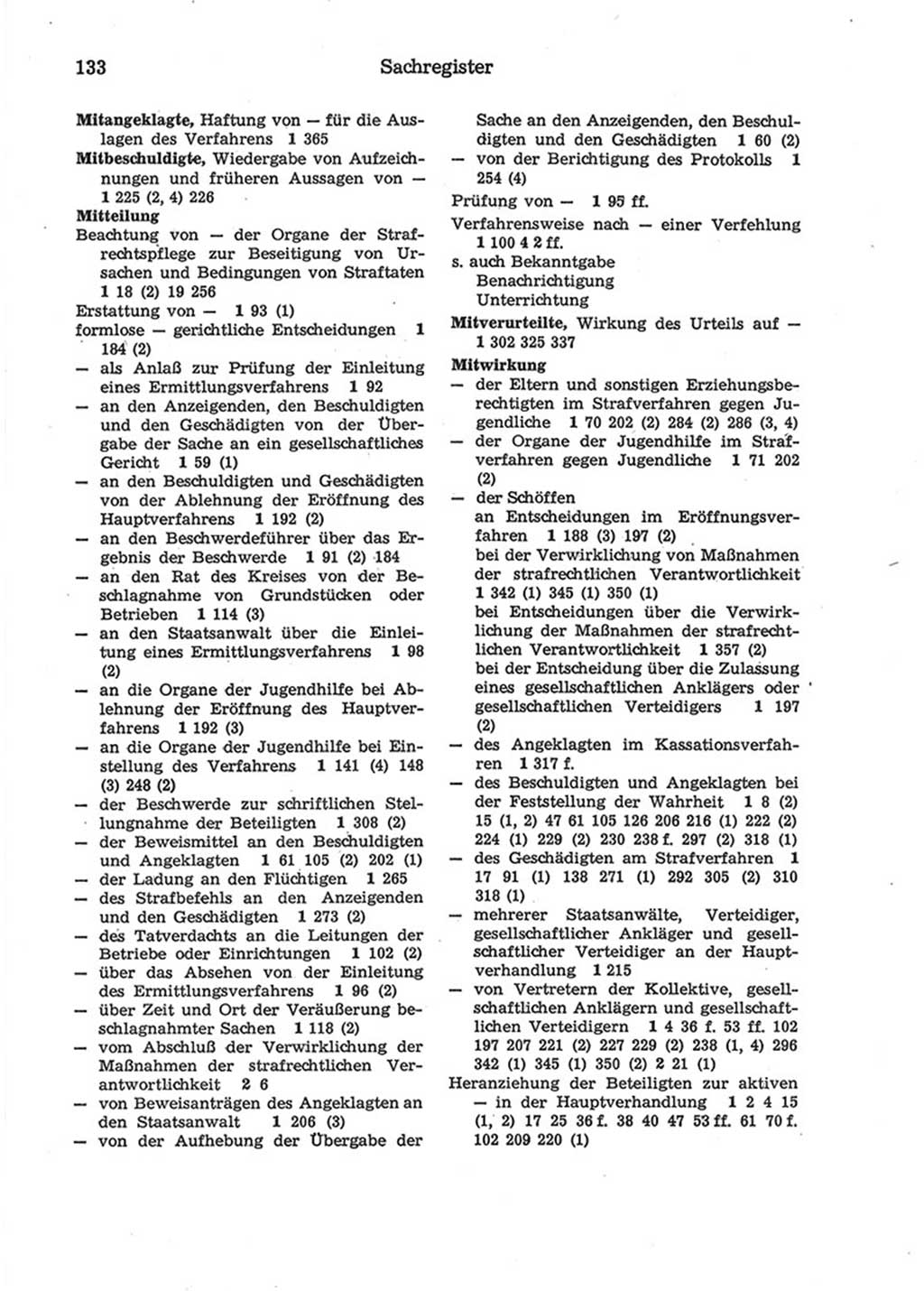 Strafprozeßordnung (StPO) der Deutschen Demokratischen Republik (DDR) 1975, Seite 133 (StPO DDR 1974, S. 133)