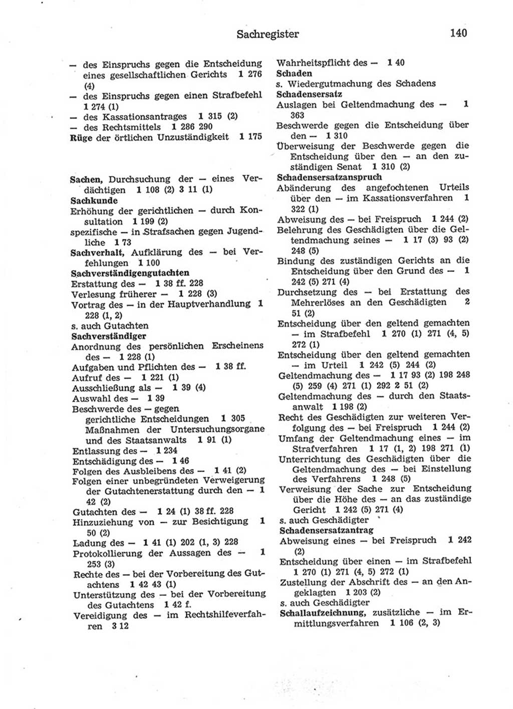 Strafprozeßordnung (StPO) der Deutschen Demokratischen Republik (DDR) 1975, Seite 140 (StPO DDR 1974, S. 140)
