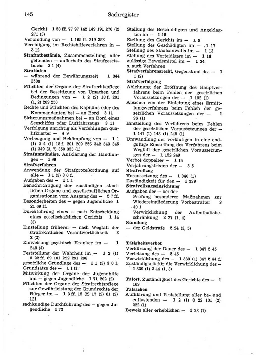 Strafprozeßordnung (StPO) der Deutschen Demokratischen Republik (DDR) 1975, Seite 145 (StPO DDR 1974, S. 145)